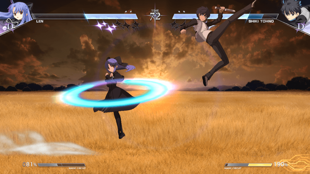 『MELTY BLOOD TWI-LUMINA』レン バトルシーン1