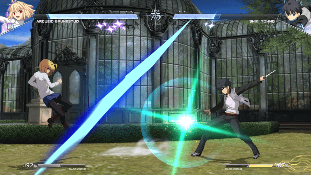 『MELTY BLOOD TWI-LUMINA』バトルシーン1